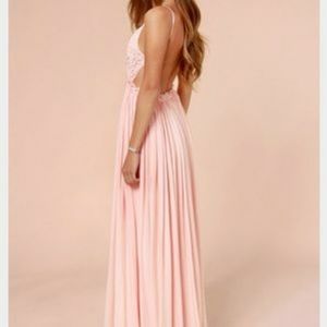 Lulus L'ATISTE By Amy Pink Backless Maxi Dress